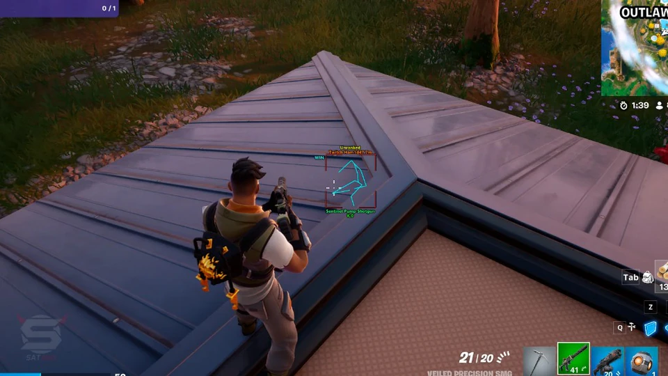 Fortnite Creative tips for aimbot and ESP practice — Fortnite cheat gameplay screenshot